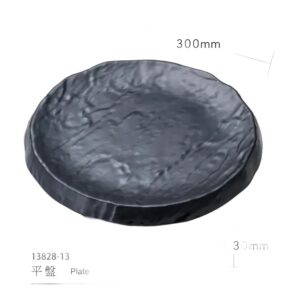 צלחת שף מלמין דופן עבה 33 ס''מ שחור 1382813B