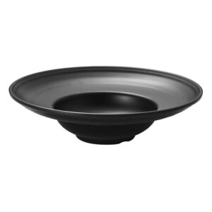 צלחת מלמין 25 ס"מ שקע עמוק שחור CSB13874-10