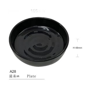 קערה מלמין דופן ישרה 16.5*4.8 שחור A28B