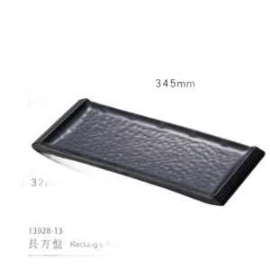 פלטה מלבנית מלמין  34X16 ס"מ שחור TOKYO