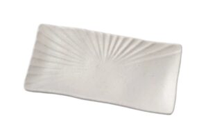 פלטה מלבנית מלמין 40 סמ TSUKI לבן