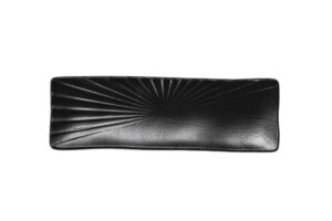 פלטה מלבנית מלמין 28X11 סמ TSUKI שחור