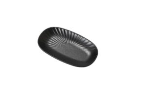 פלטה אובלית מלמין 19.5X11X2.5 סמ TSUKI שחור