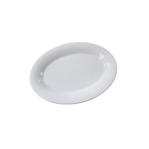 פלטה אובלת מלמין 24X18.5 לבן SAND