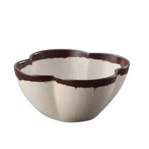 קערה פרח מלמין קרם 16*16*7 CS4232