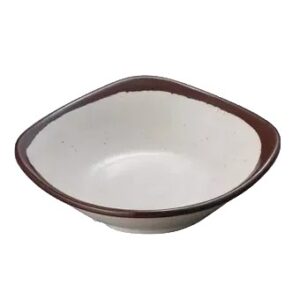 קערית מרובעת מלמין קרם 12.6*12.6*34   075