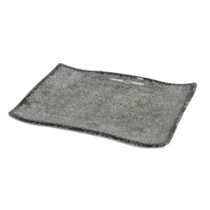 פלטה מלבנית אפור מלמין ANTIK 39X27  A24-DG