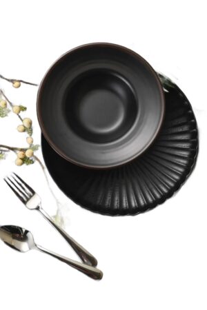 קערת פסטה מלמין 21 ס"מ B&W 13871-08 שחור&לבן