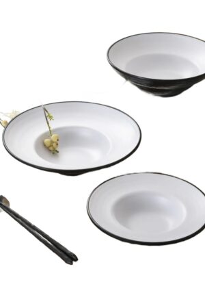 צלחת פסטה מלמין 25 ס"מ B&W 13874-10