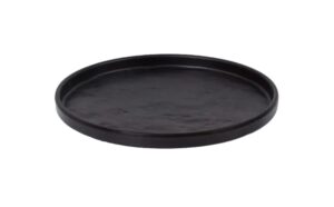 צלחת מלמין 20.5 ס"מ קנט שחור