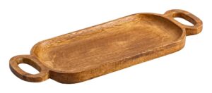 מגש עץ מלא עם ידיות  41X32X15X2.5 ס"מ**17623003