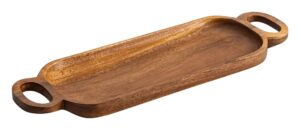 מגש עץ מלא עם ידיות  46X37X15X2.5 ס"מ**17623004