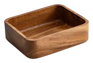 קערה מלבני עץ 25X20X7.5 ס"מ**17623008