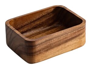 קערה מלבני עץ 20X15X7.5 ס"מ**17623009