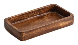 קערה מלבני עץ 24X13 ס"מ**17623142