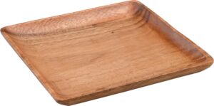 צלחת מרובעת עץ 25ס"מ***10002121
