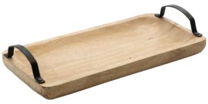 פלטה עץ מלא 40X20X6 עם ידיות***17602130