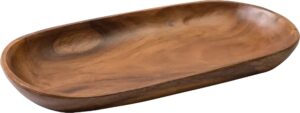 פלטה אובלית עץ מלא 41X21X3.8 ס"מ***17602293