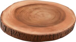 קרש עגול עץ מלא עם קליפה 25X2.5ס"מ***17605025