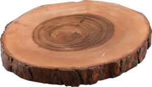 קרש עגול עץ מלא עם קליפה 32X2.5ס"מ***17605032