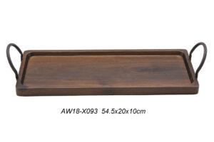 מגש עץ מלבני  54.5X20 + ידיות אוזן