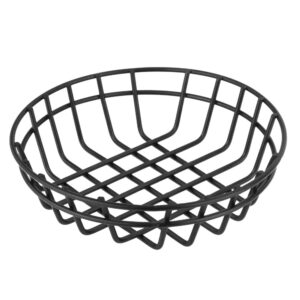 סלסלה עגולה 20X5 ס"מ מתכת שחור