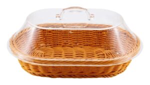 סלסלה אובלי עם מכסה פוליקרבונט 29X19 ס'מ***19102320