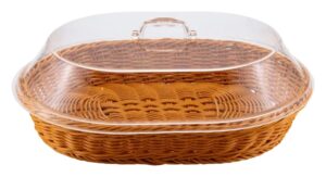 סלסלה אובלי עם מכסה פוליקרבונט 39X29 ס'מ***19102322