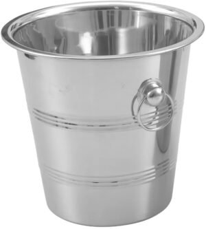 דלי לשמפניה נירוסטה עם טבעות פסים***13601204