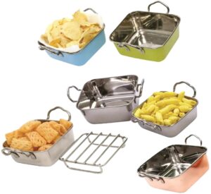 תבנית מרובעת עם ידיות נירוסטה 11.5X4.5ס"מ***13602011