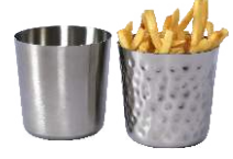 כוס נירוסטה לציפס 8.5 ס"מ מרוקע