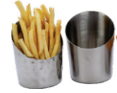 כוס נירוסטה לציפס 8.5 ס"מ משופע