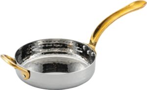 מתבת מיני נירוסטה ידיות פליז 12X3.5 ס'מ***13601312