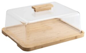 תחתית מלבנית במבוק עם פעמון שקוף  36X27X12 ס"מ  19102338