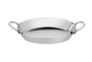 ממחבת אובלי נירוסטה 2 ידיות 26 ס'מ***1360S023