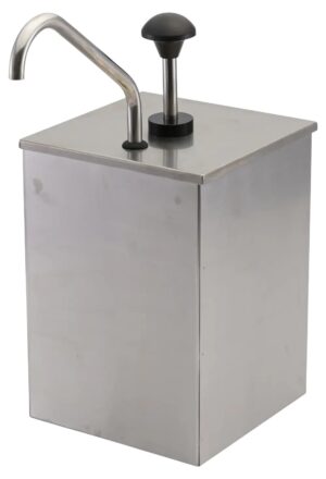 מיכל רוטב נירוסטה עם משאבה 2 ליטר