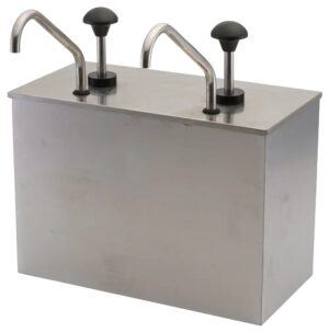 מיכל רוטב נירוסטה כפול 2X3 עם משאבה***13630023