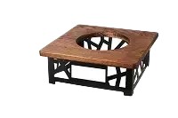 סטנד אינדוקציה ברזל+עץ