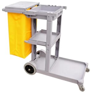 עגלת ניקיון פלסטיק + שק