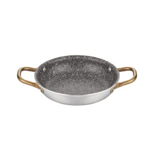 מחבת שקשוקה ביסטרו 18 ס"מ שיש 2 ידיות זהב 117YS18