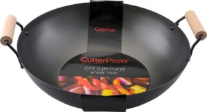 ווק יפני 2 ידיות עץ 35 ס"מ***FP-594LJ