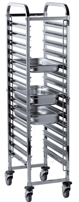 עגלה נירוסטה 16 שלבים 2/1 ס"מ