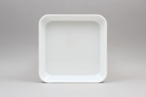 צלחת מרובעת 20 ס"מ רסטרנט לבן***L6778