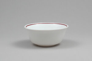 לפתניה 12 ס"מ אולטרה לבן פס בורדו***j9518